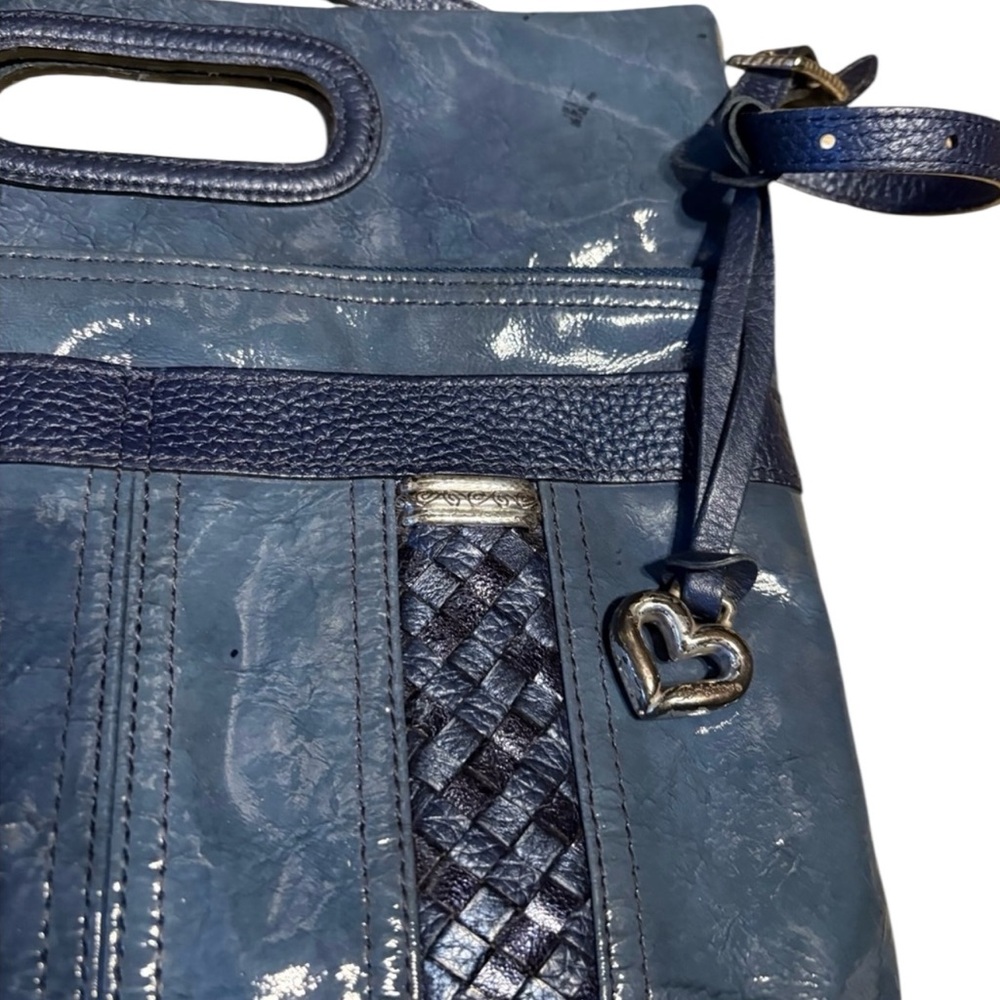 Brighton covetable top handle messenger Blue Handbag purse - Picture 3 of 7